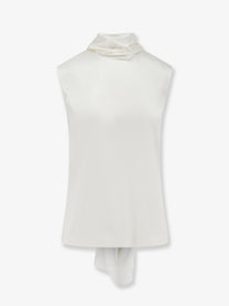 Bottega Veneta Women's Stretch Satin Top White
