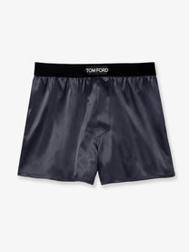 Tom Ford Men's Stretch Silk Boxer Shorts Grey