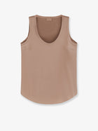 Brunello Cucinelli Women's Stretch Silk Tank Top Brown