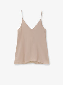 Brunello Cucinelli Women's Stretch Silk Top Beige