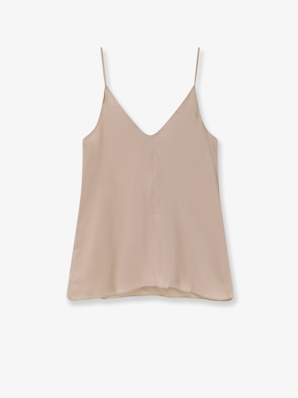 Brunello Cucinelli Women's Stretch Silk Top Beige, view 2