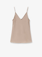 Brunello Cucinelli Women's Stretch Silk Top Beige