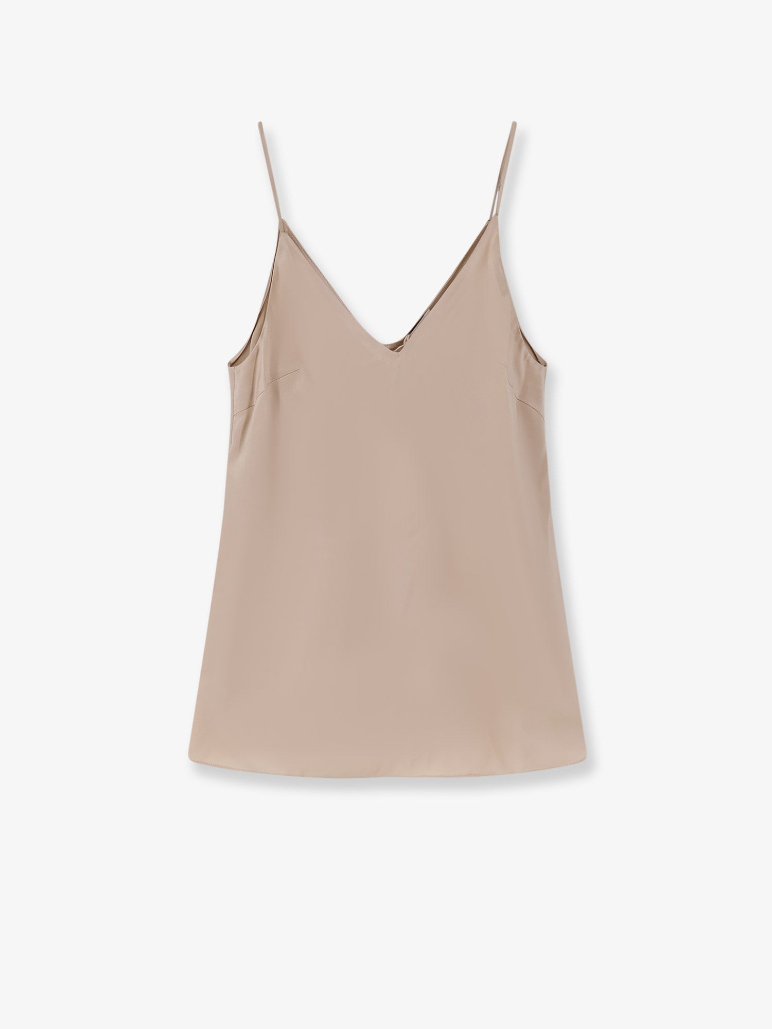 Brunello Cucinelli Women's Stretch Silk Top Beige