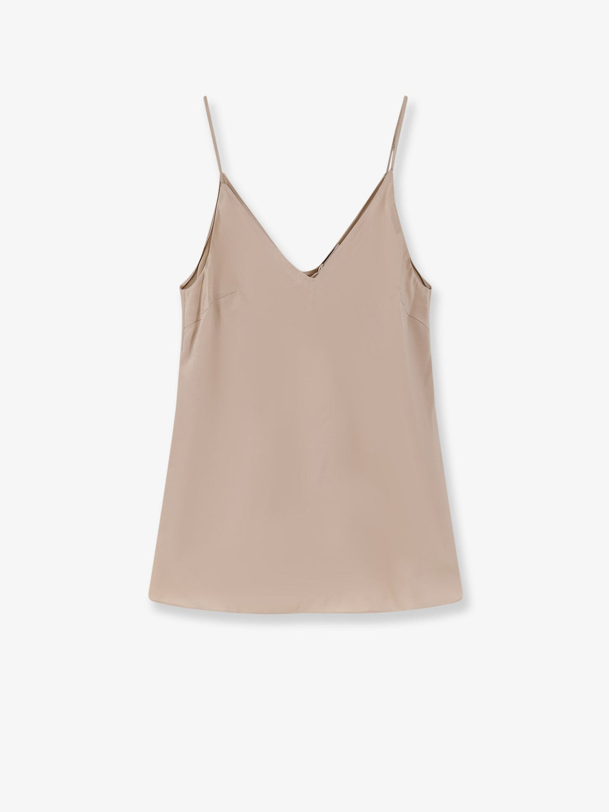 Brunello Cucinelli Women's Stretch Silk Top Beige