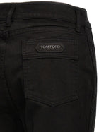 Tom Ford Stretch Twill Denim Wide Flare Jeans Black, view 4