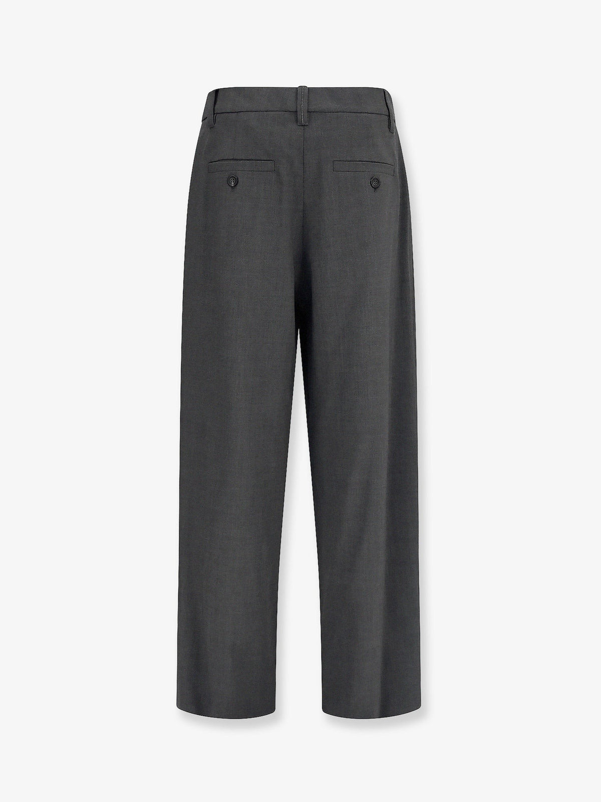 Brunello Cucinelli Women's Stretch Virgin Wool Blend Trousers Grey