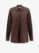Alysi Women's Stretch Virgin Wool Shirt Brown