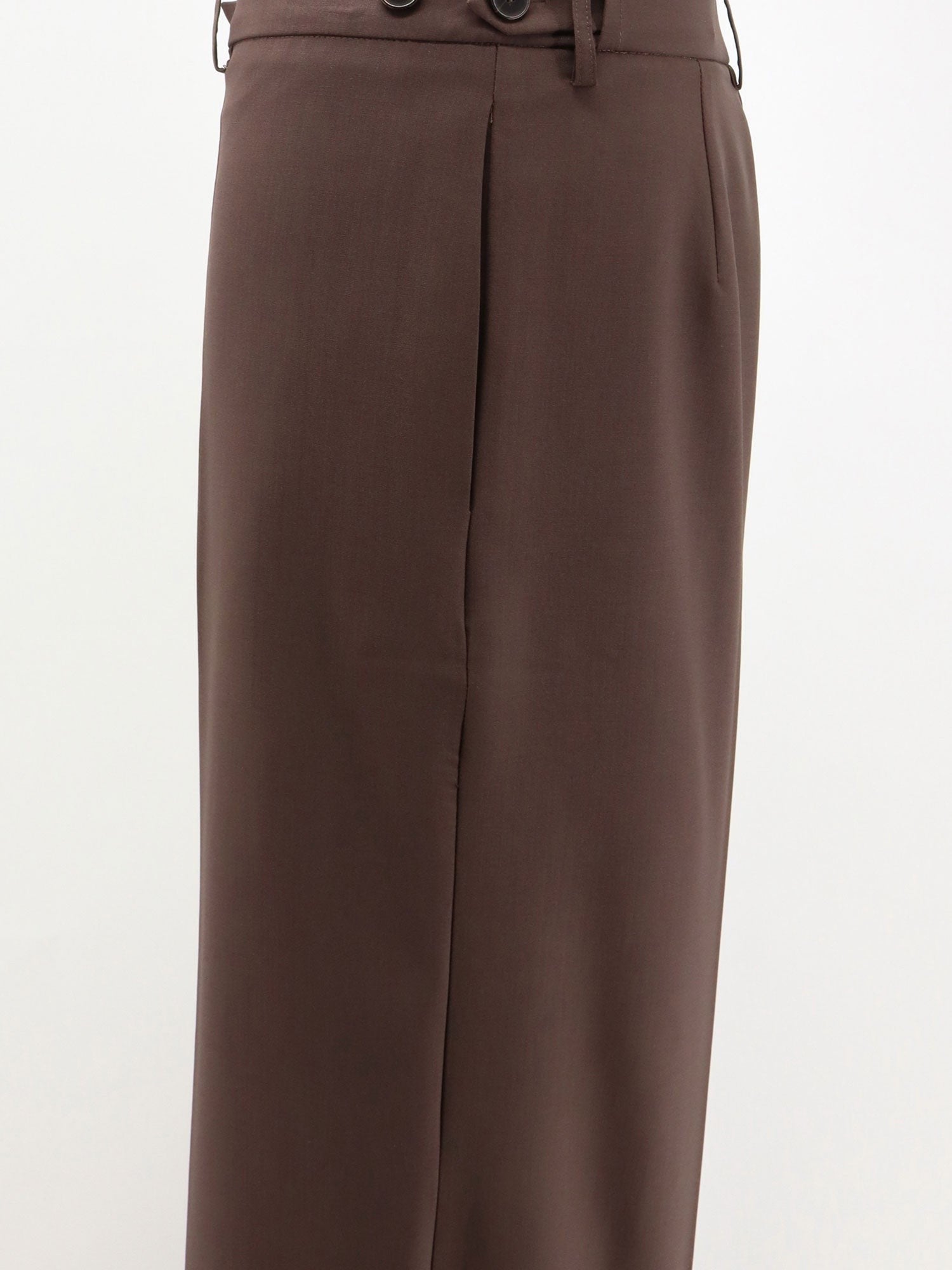 Alysi Women's Stretch Virgin Wool Trousers Brown