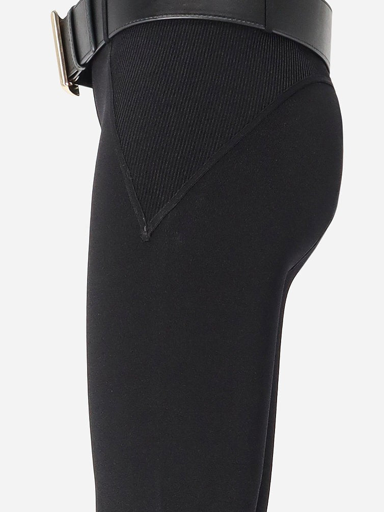 self-portrait Women's Stretch Viscose Blend Leggings Black