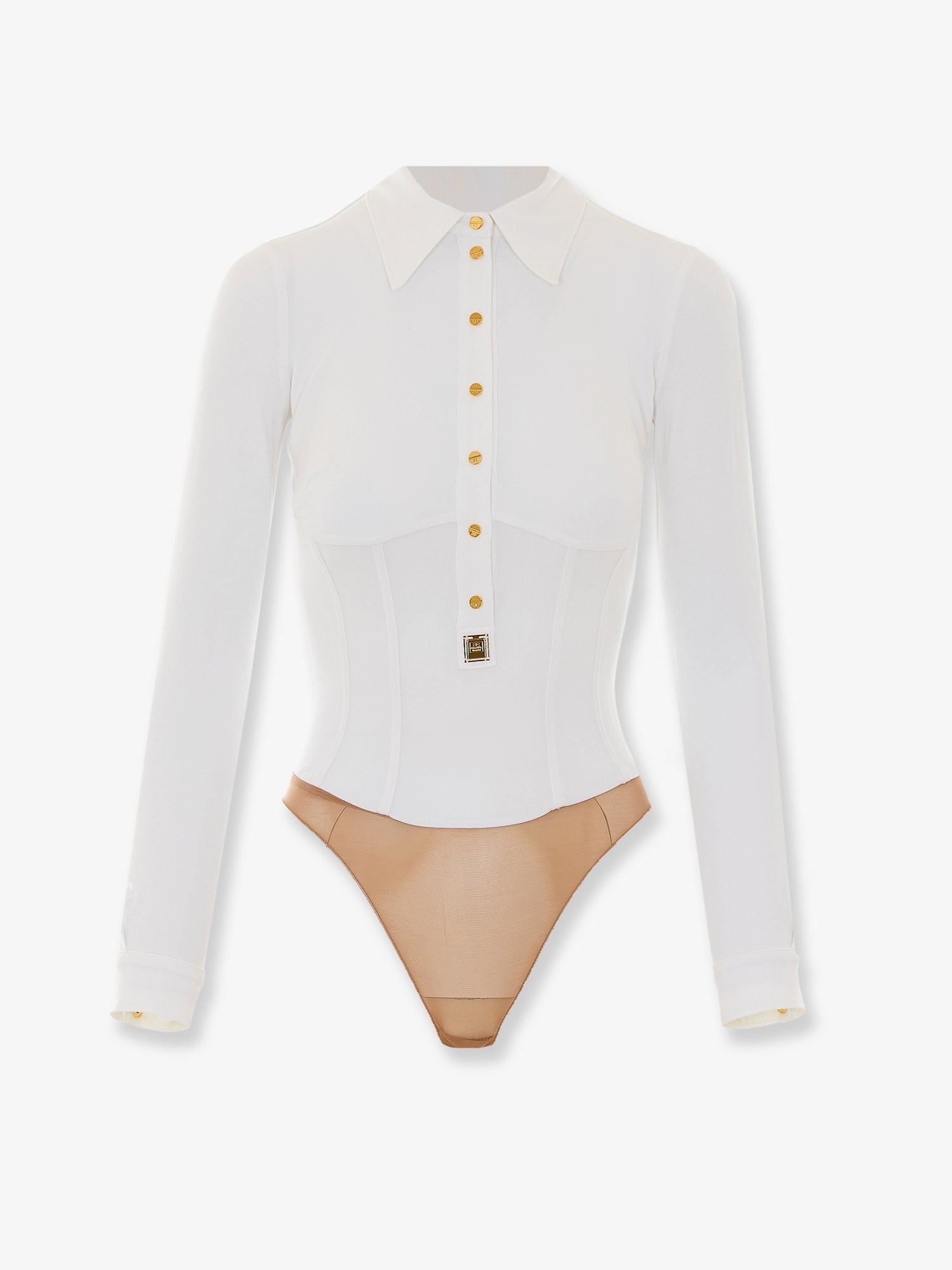 Elisabetta Franchi Women's Stretch Viscose Body Shirt White