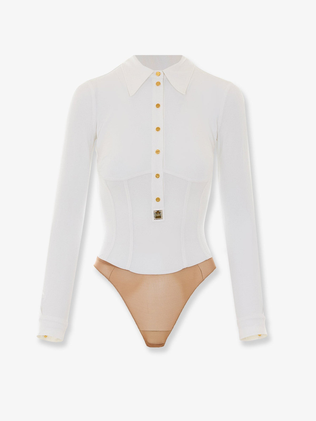 Elisabetta Franchi Women's Stretch Viscose Body Shirt White