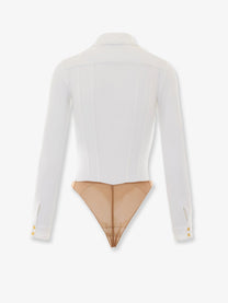 Elisabetta Franchi Women's Stretch Viscose Body Shirt White