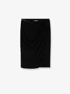 Versace Women's Stretch Viscose Midi Skirt Black