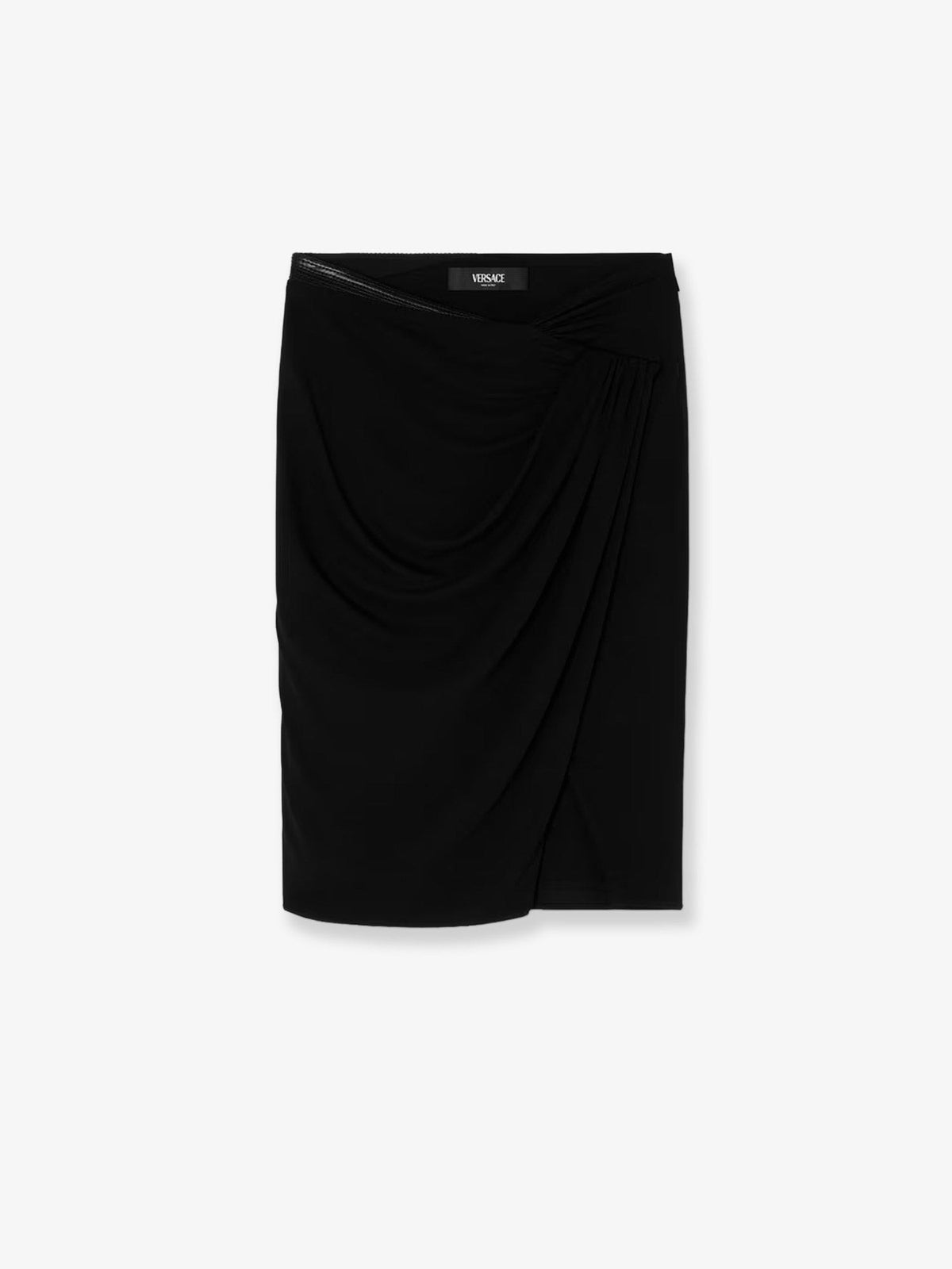 Versace Women's Stretch Viscose Midi Skirt Black