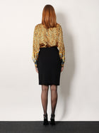 Versace Women's Stretch Viscose Midi Skirt Black