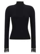 TWINSET Stretch Viscose Sweater Black