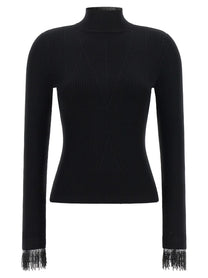 TWINSET Stretch Viscose Sweater Black