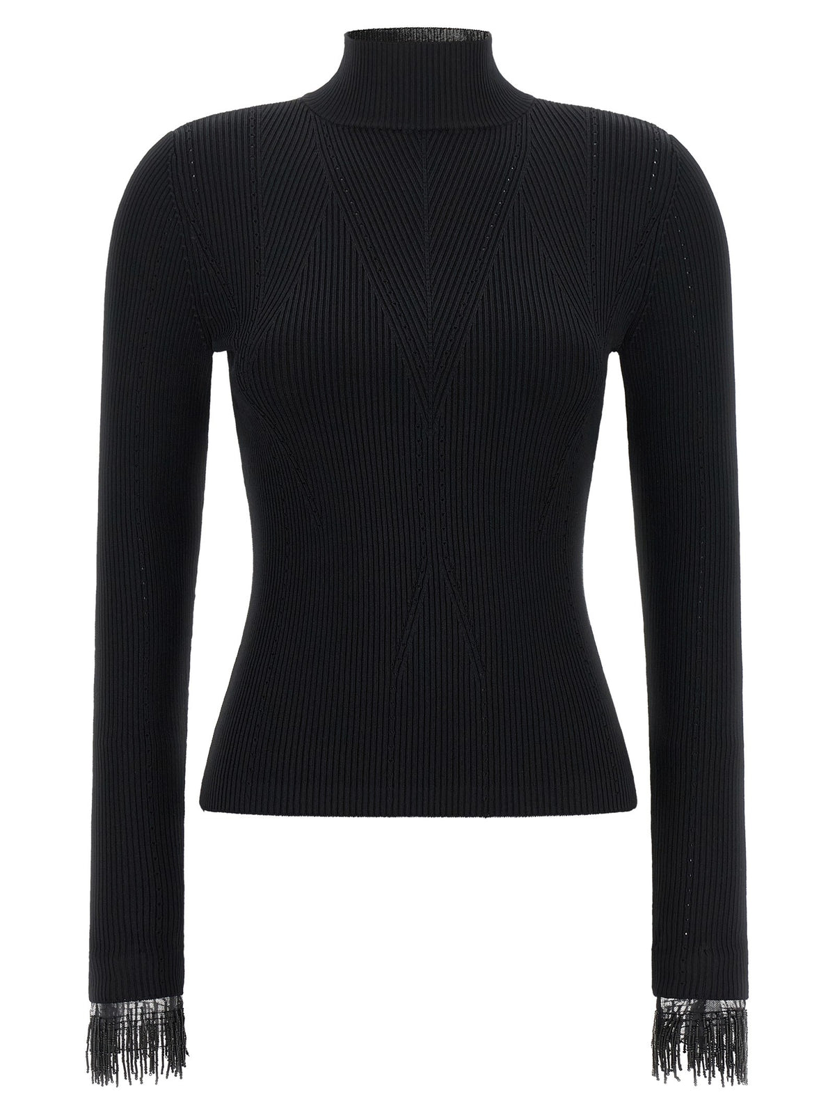 TWINSET Stretch Viscose Sweater Black
