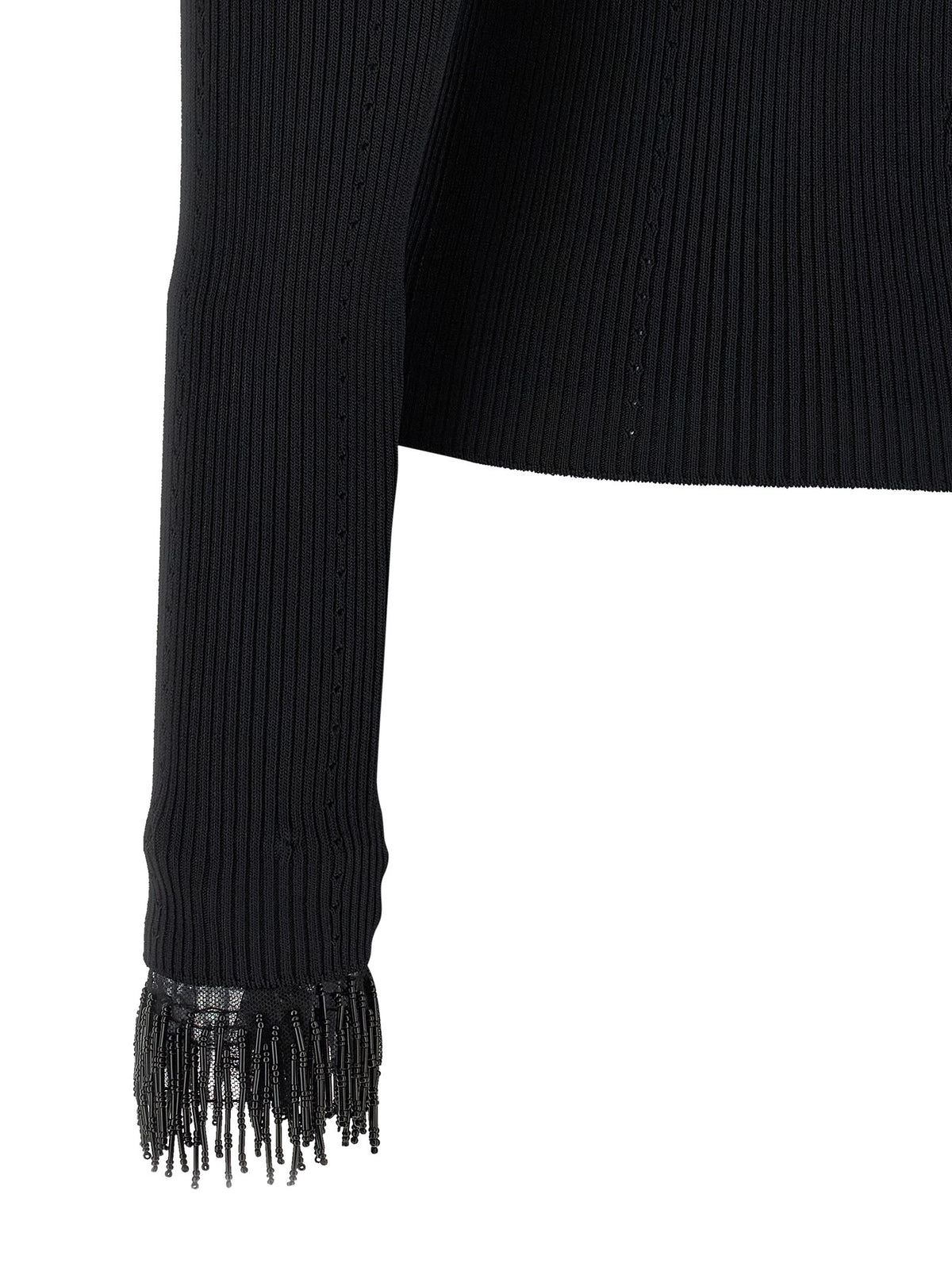 TWINSET Stretch Viscose Sweater Black