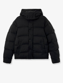 Stone Island Men's Stretch Wool Blend Down Jacket Black