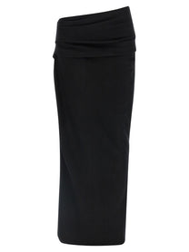 Entire Studios Stretch Wool Skirt Black