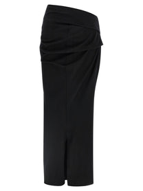Entire Studios Stretch Wool Skirt Black, view 2