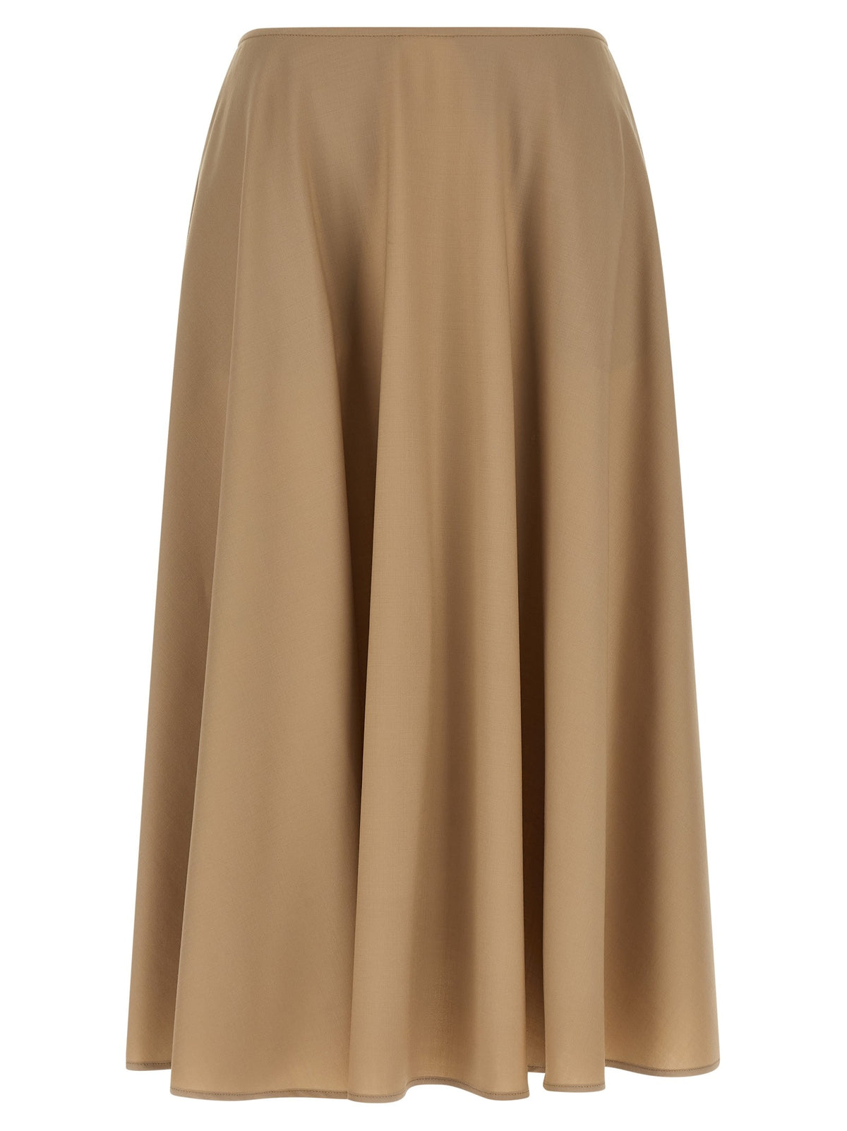 Moschino Stretch Wool Skirt Beige
