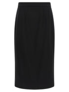 Dolce &amp; Gabbana Stretch Wool Skirt Black