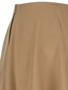 Moschino Stretch Wool Skirt Beige, view 4