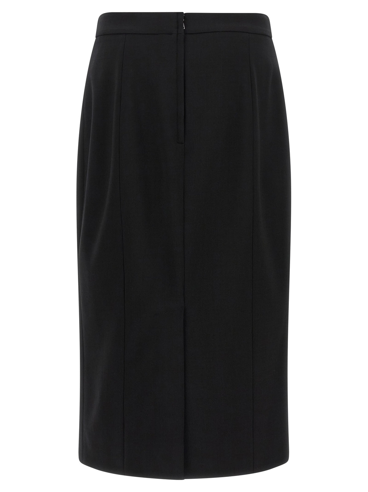 Dolce &amp; Gabbana Stretch Wool Skirt Black
