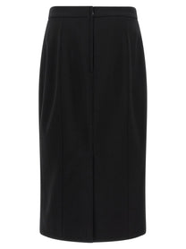 Dolce &amp; Gabbana Stretch Wool Skirt Black