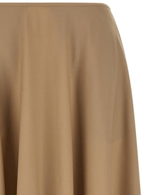 Moschino Stretch Wool Skirt Beige