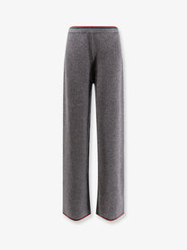 Gucci Women's Stretch Wool Trousers Grey