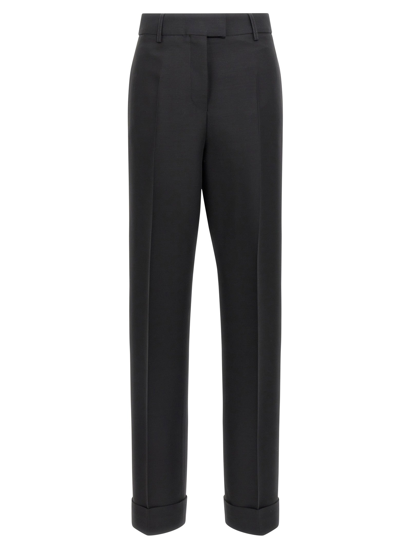 Ferragamo Stretched Pleated Trousers Black