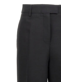 Ferragamo Stretched Pleated Trousers Black