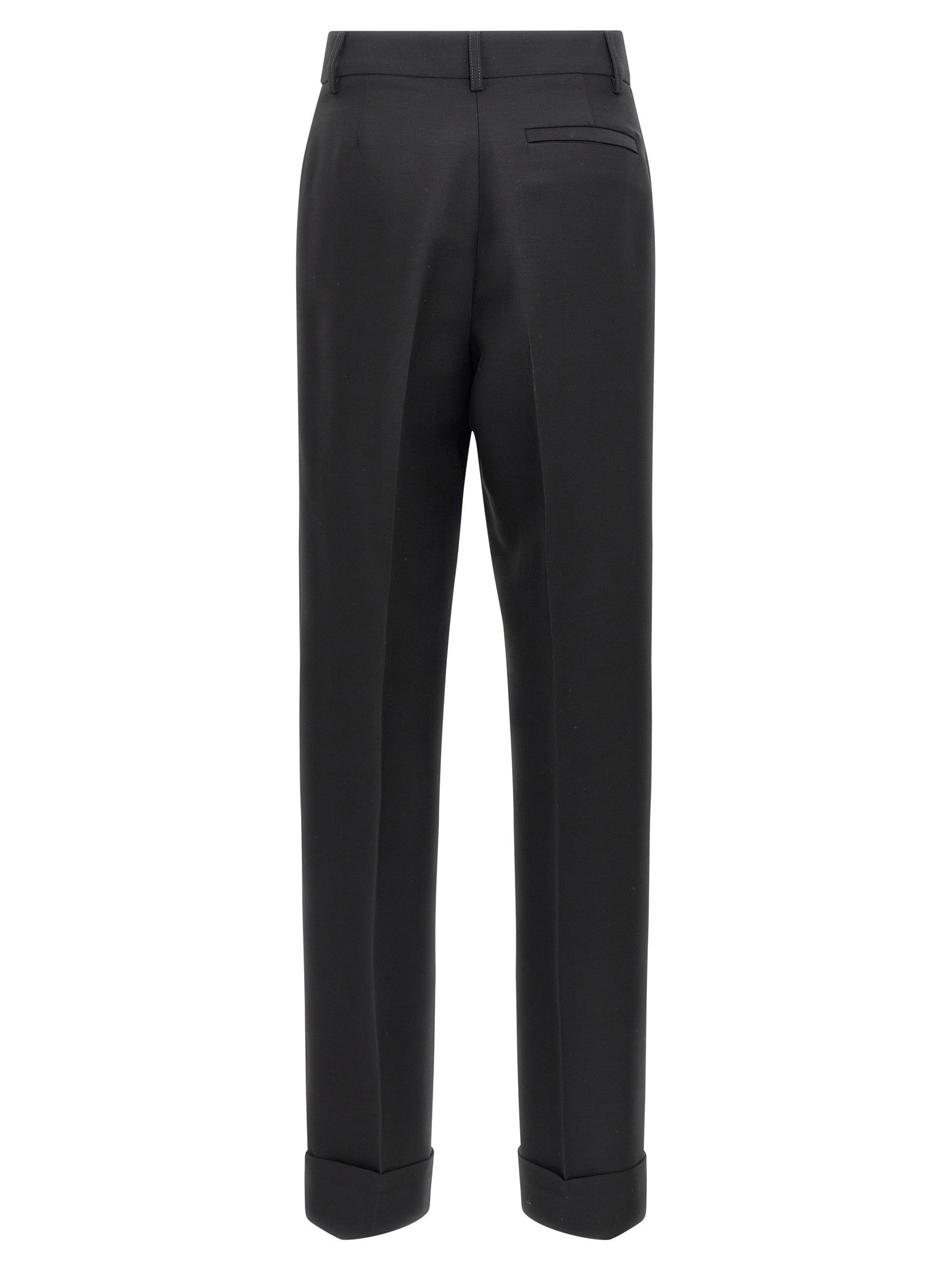 Ferragamo Stretched Pleated Trousers Black