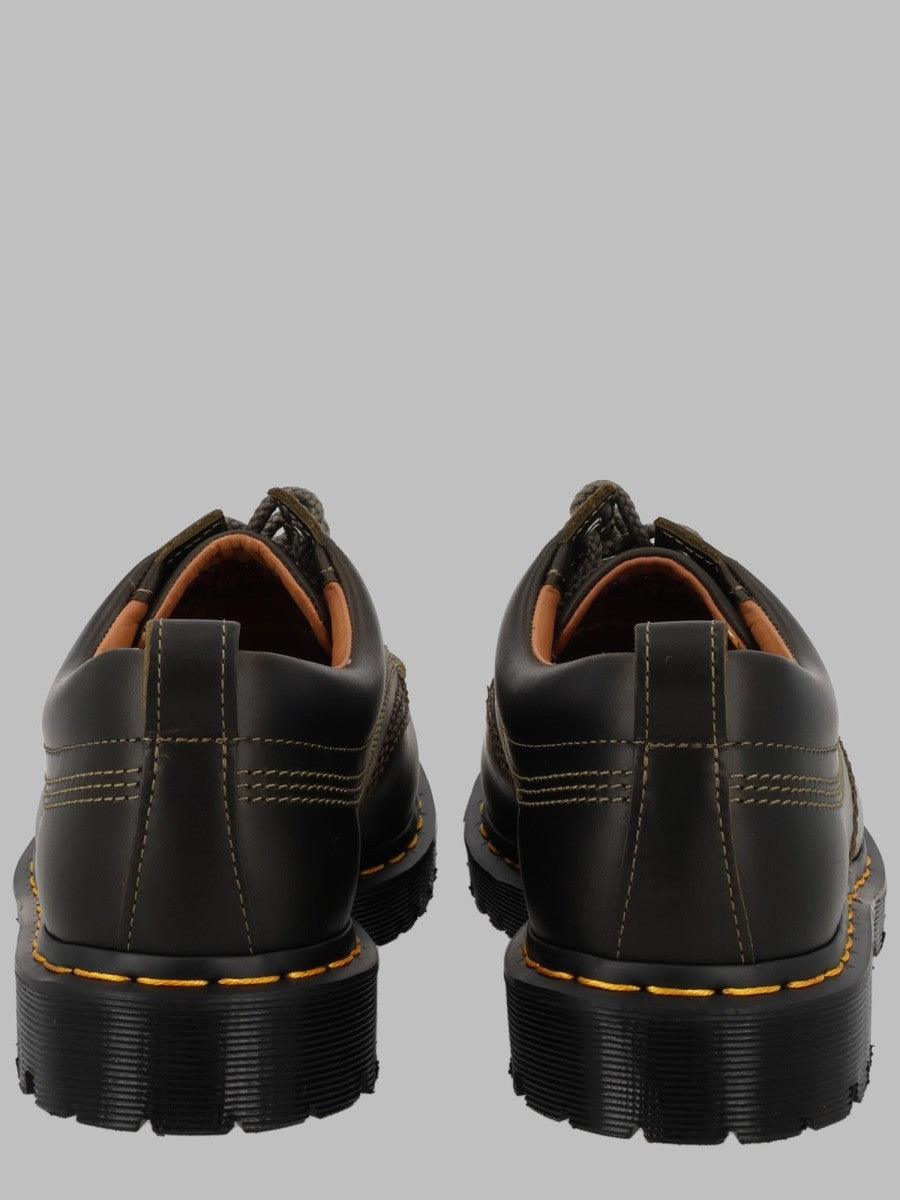 Dr. Martens Men's Stringata Lowell Con Punta Moc Green