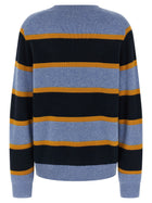 Guest In Residence Stripe Crew Sweater Gold, view 2