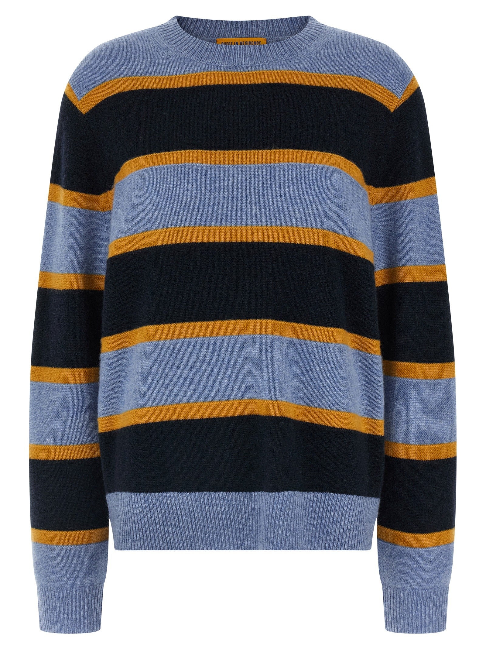Guest In Residence Stripe Crew Sweater Gold