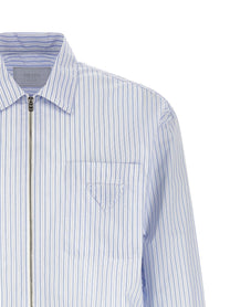 PRADA Stripe Tec Shirt Blue