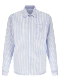 PRADA Stripe Tec Shirt Blue