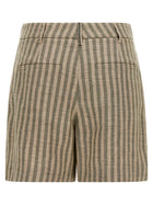 Brunello Cucinelli Striped Bermuda Shorts Green, view 2