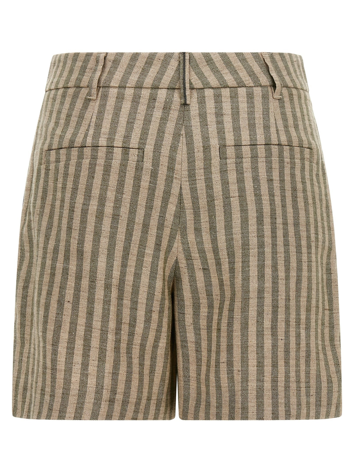 Brunello Cucinelli Striped Bermuda Shorts Green
