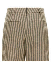 Brunello Cucinelli Striped Bermuda Shorts Green