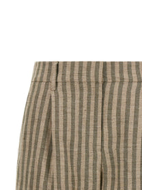 Brunello Cucinelli Striped Bermuda Shorts Green