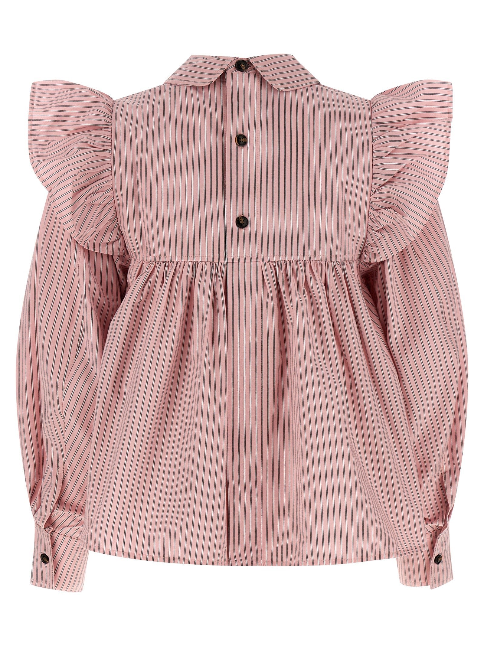 Ganni Striped Blouse Blue