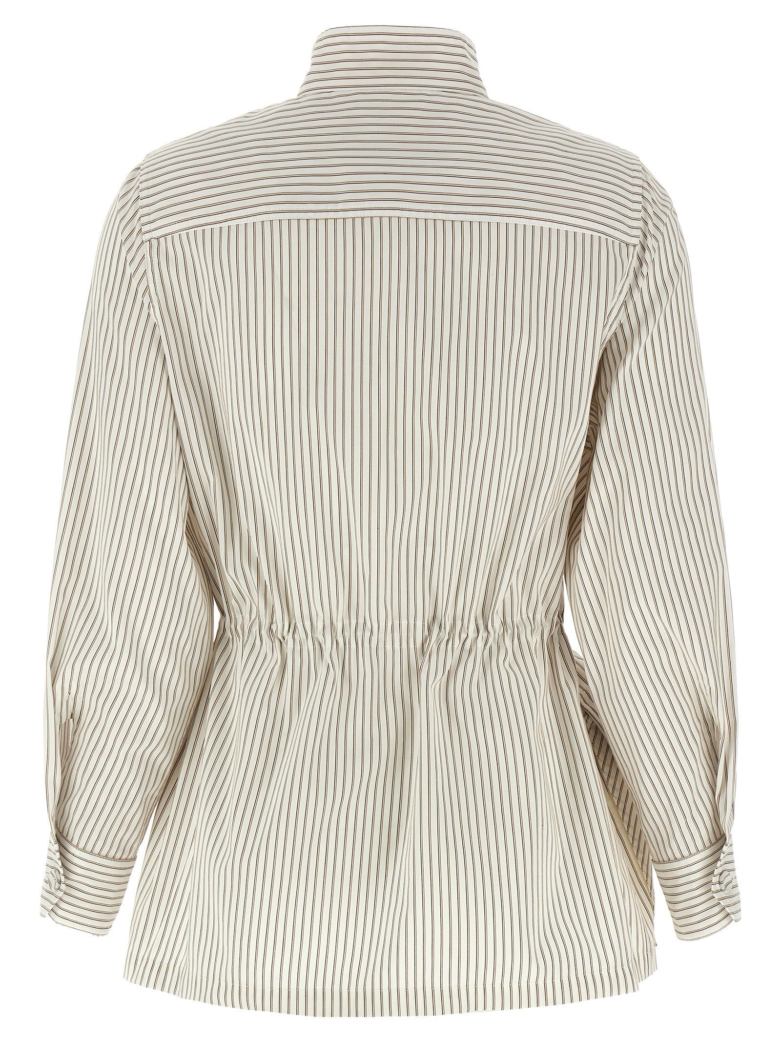 Fendi Striped Blouson White