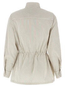 Fendi Striped Blouson White