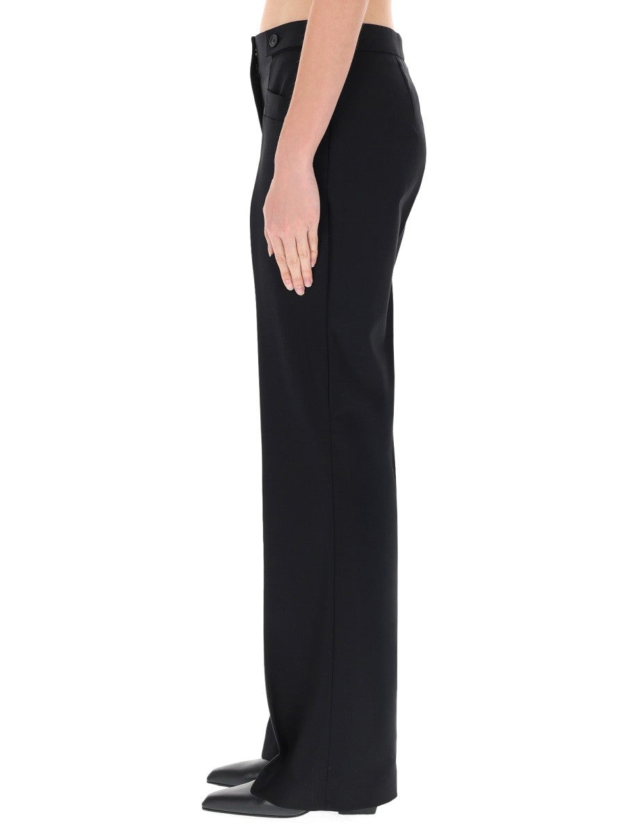 Boss Women's Striped Bootcut Pants Black