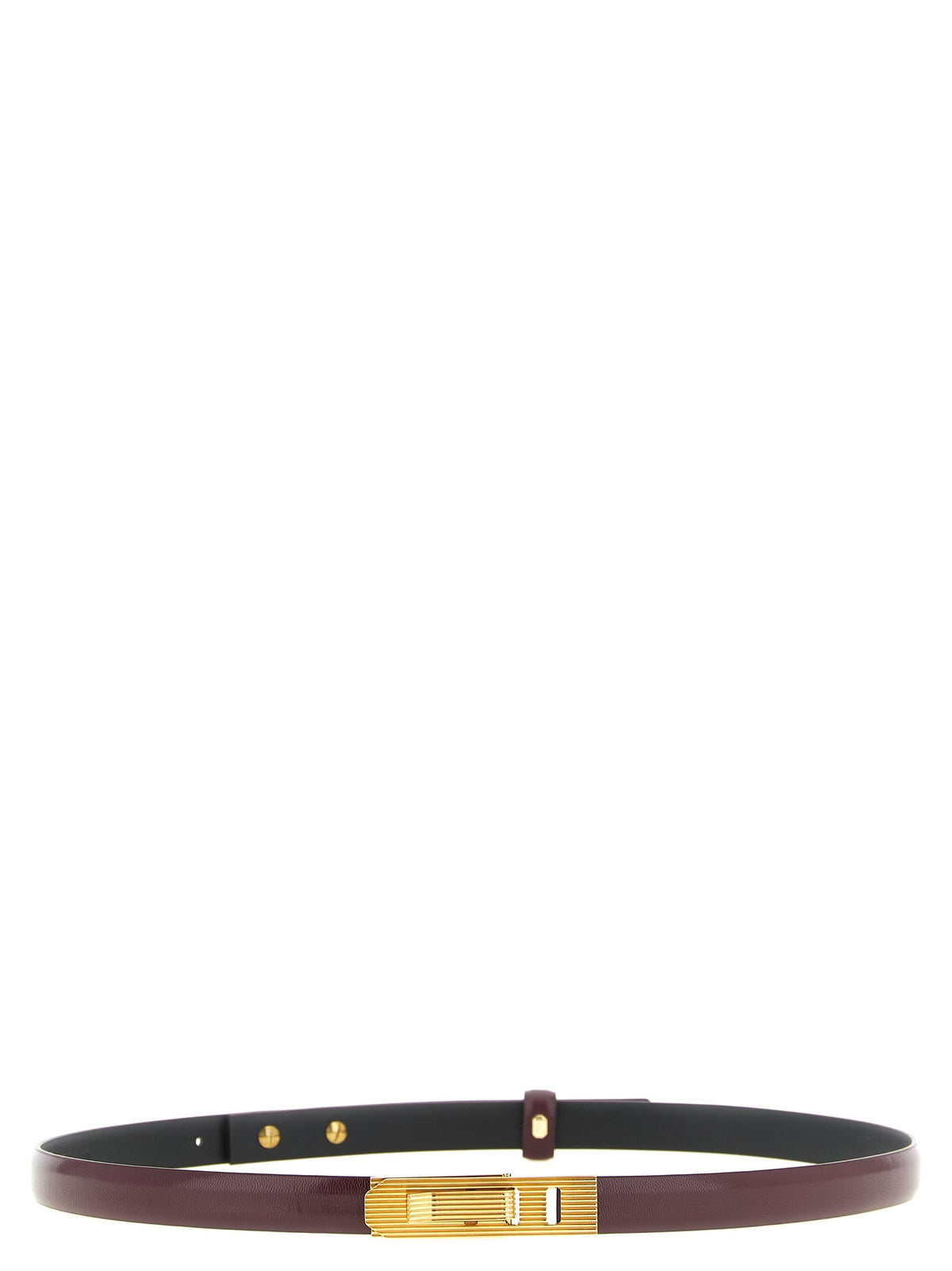 Alberta Ferretti Striped Buckle Belt Red
